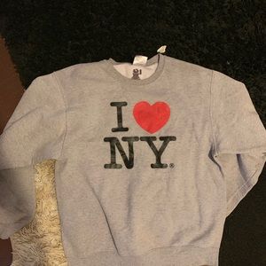 I heart NY crew neck hoodie